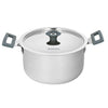 Borosil Cookfresh Tri-ply Stainless Steel Cook & Serve Casserole With Lid | Induction Friendly | 2.8 Litres | 20 Cm