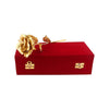 22K Gold Rose 25 Cm with Red Velvet Box Gold