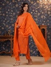 House of Pataudi Ethnic Motifs Embroidered Sequinned Jashn Kurta with Trousers & Dupatta