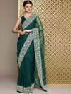House of Pataudi Embroidered Organza Saree