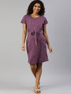 MomToBe Women Striped Maternity A-Line Dress - XL