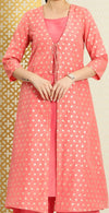House of Pataudi Women Jashn Round Neck Sleeveless With Palazzo & Ethnic Jacket