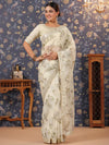 House of Pataudi Floral Printed Organza Sarees