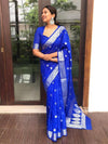 Anjaneya Sarees Floral Motif Woven Design Zari Banarasi Saree
