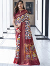 Satrani Ethnic Motifs Printed Zari Sambalpuri Saree
