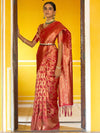 Janasya Woven Design Zari Organza Kanjeevaram Saree