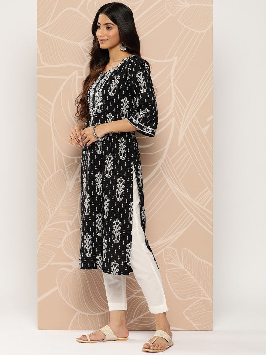 Libas Ethnic Motifs Embroidered Flared Sleeves Gotta Patti Kurta