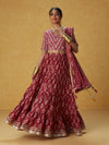 Likha Ghoomar Pink Printed Lehenga and Choli with Dupatta LIKLEH06 (Set of 3)