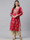 Readiprint Fashions Ethnic Motifs Embroidered Sequinned Pure Cotton Kurta