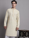 Jompers Ethnic Motif Embroidered Thread Work Pure Cotton Kurta with Pyjamas