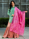 AKS Couture Woven Design Zari Ready to Wear Cotton Lehenga & Blouse With Dupatta