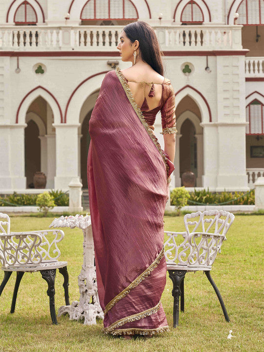 Tikhi Imli Sequinned Organza Saree