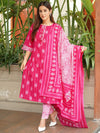 Libas Printed Regular Pure Cotton Kurta with Trousers & With Dupatta