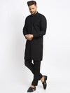 Jompers Men Black Solid Kurta with Pyjamas