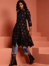 IMARA Ethnic Printed Mandarin Collar A-Line Kurta