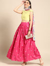 Anouk Women Beige & Pink Floral Printed Lehenga Choli With Dupatta - XXL