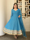 Urbanstree Radhika Anarkali Kurta with Pant & Dupatta (Set of 3)