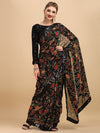 Sangria Floral Printed Embroidered Saree