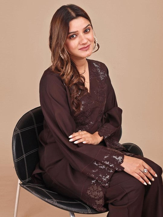 Embroidered Tunic With Trousers Co-Ords