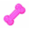 Pet Needs Led Bone Squeaky Dog Chew Toy- Non-toxic Soft Natural Tpr Rubber Toy for Small Puppy | Pink | 300 Gms