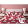 Dreamlet Presents Luxurious Supersoft Cotton Feel 210tc King Size Elastic Fitted Double Bedsheets With 2 Pillow Covers | Red