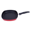 Nirlon Nonstick Square Grill Pan 22.5cm | Red & Black