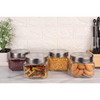 Femora Kitchen Storage Jars Transperent Glass With Steel Lid Air Tight Jar | 850 Ml | 1150 Ml | Pack of 2