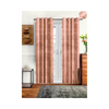 Cortina 2 Piece Solid Design Panel Eyelet Velvet Door Curtains | 7 Feet | Rose