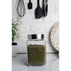 Femora Kitchen Storage Jars Transperent Glass With Steel Lid Air Tight Jar | 1550 Ml | Pack of 1