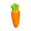 Pet Needs Interactive Vegi-bites Series Carrot Squeaky Chew Toys for Small Dog & Puppies-good for Teeth & Gums