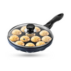 Vinod Zest Aluminium Non Stick Paniyarakal With Glass Lid - 12 Cavities, 20.5Cm | 3Mm Thick | 3 Layer Coating