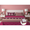 Dreamlet Presents Luxurious Supersoft Cotton Feel 210tc King Size Elastic Fitted Double Bedsheets With 2 Pillow Covers | Magenta