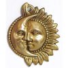 The Advitya Brass Sun Moon Wall Hanging Plate for Wall Decor | Showpiece for Home Decor | Wall Decoration Mandir Diwali Gift