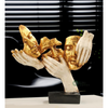 Indicast Resin Modern Human Faces Statue Sculpture Table Desk Decor 10 Inch Handcrafted Decorative Showpiece