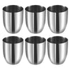 Kraft Premium Stainless Steel Glass Set of 6-350ml Each (Silver)
