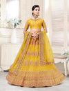 Odette Yellow Designer Unstitched Lehenga With Unstitched Blouse And Dupatta