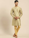 Amodh by Kisah Men Golden Kurta (Set of 2)