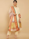 Soch Women Cream Coloured Kurta with Trousers & Dupatta