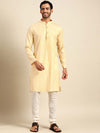 Amodh by Kisah Men Yellow Kurta (Set of 2)