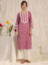 Anayna Women Floral Printed Thread Work Kurta