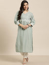 Here&now Embroidered Yoke Design Sequin Detail Kurta