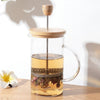 UMAI 1L Borosilicate Glass Jug LP058-TRA Bamboo Lid Leakproof Pitcher with Strainer Transparent