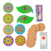 UMAI Ceramic Coasters Set of 6 with Holder 10cm Multicolor Dining Table Glass Cover Lid