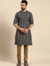 Anouk Men Grey Printed Kurta