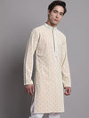 Jompers Embroidered Mandarin Collar Pure Cotton Kurta