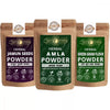 Ayur Blessing Herbal Amla & Jamun Seeds & Green Gram Flour Powder Combo