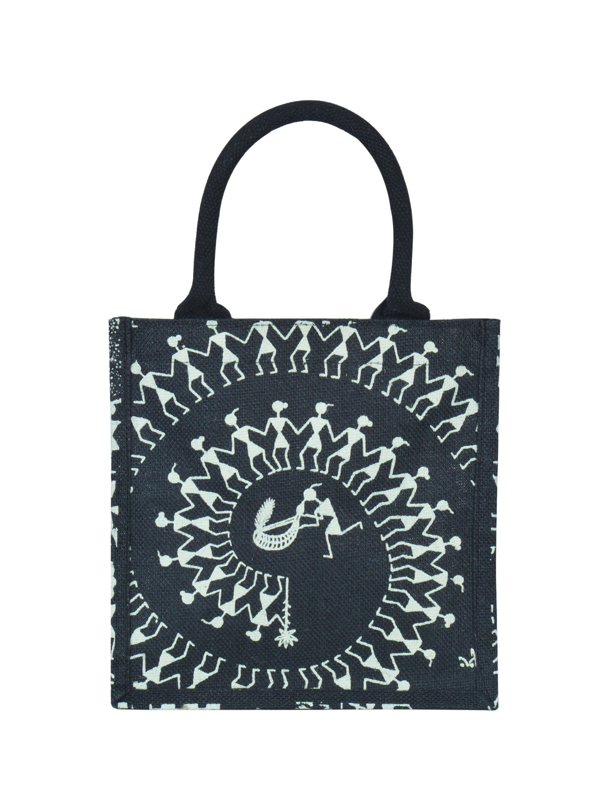 10 X 10 X 7 - ZIPPER WARLI BAG ZIPPER LUNCH (B-096-BLACK)