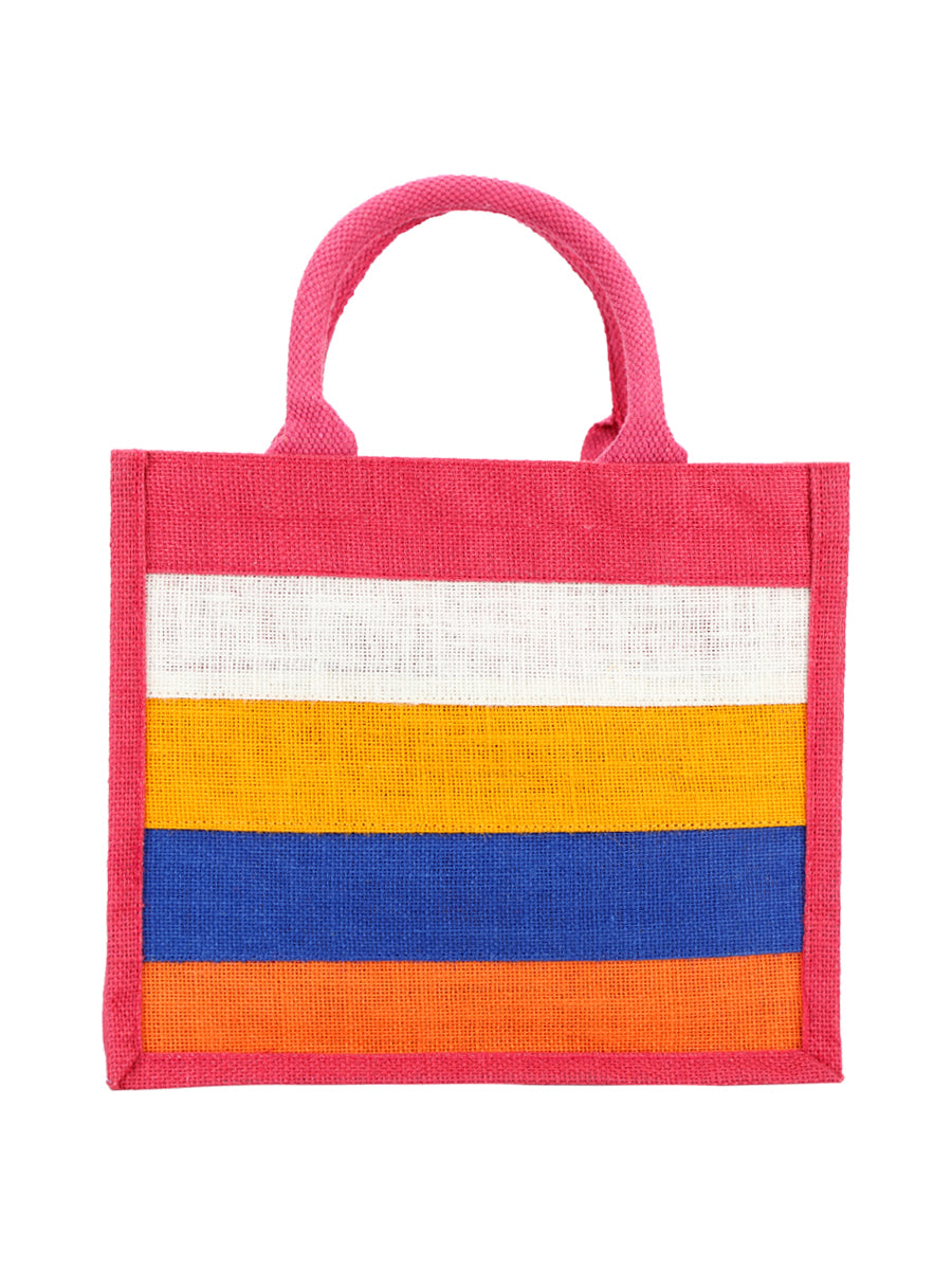 10 X 12 X 7 - MULTICOLOR LUNCH ZIPPER (B-080-PINK)