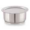 Nirlon Deluxe Stainless Steel Tope | Induction Friendly | Impact Bonded Tri-ply Bottom With Steel Lid 18cm