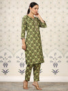 House of Pataudi Floral Printed Round Neck Kurta